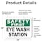 Signmission OSHA Safety First Decal - Eye Wash Station, 24 in W x Rectangle, Vinyl Decal OS-2PACK-SF-D-1824-L-19585 - alternate 3